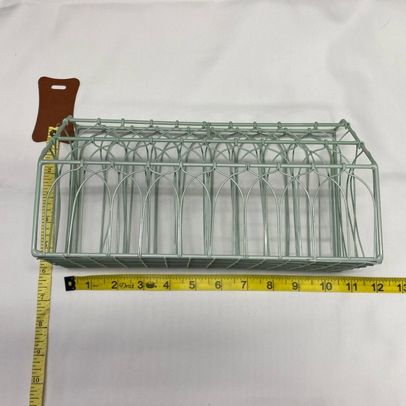 Mint Green Wire Letter Holder Organizer Desk Accessory - Picture 2 of 7
